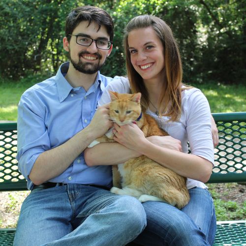 The Engaged Couple and Cat