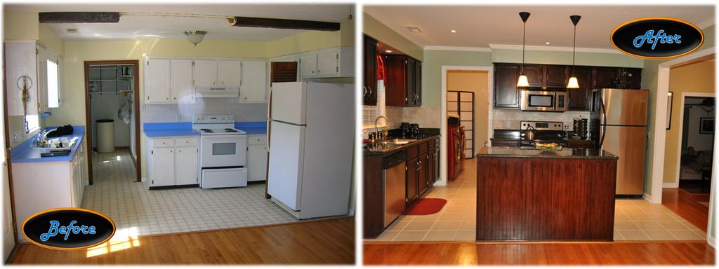 Kitchen remodel, from sub-floor to ceiling.