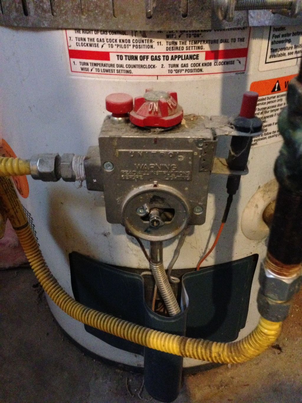 damaged water heater