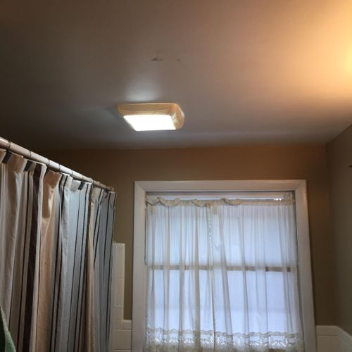 I installed a vent fan light for a customers bathr