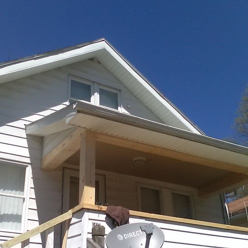 New soffit and porch repair