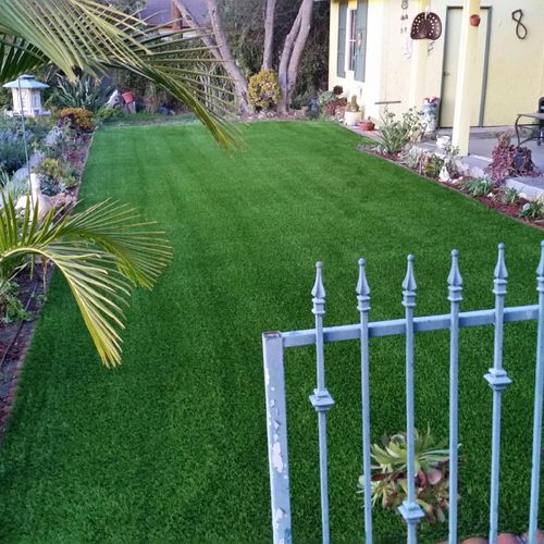 Nice little back yard artificial turf over in the 