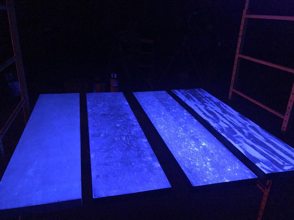 Epoxy table top added glow feature