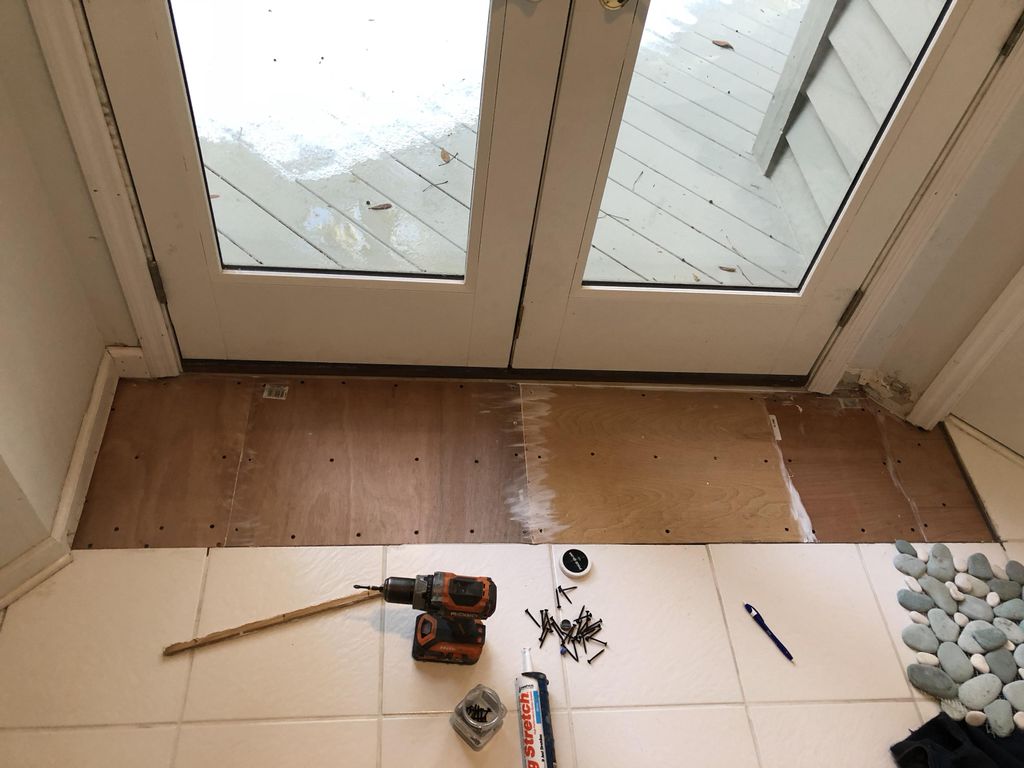 Before Placing Pebble Stone Tile