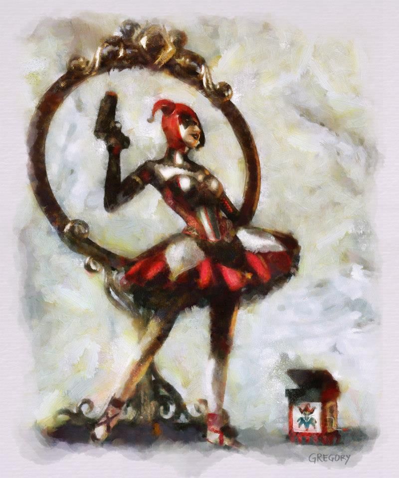 Harley Quinn. I can paint your favorite comic book