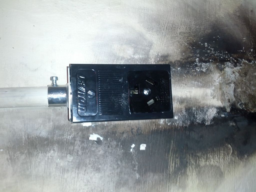 dryer outlet, the burn marks are from the old one 