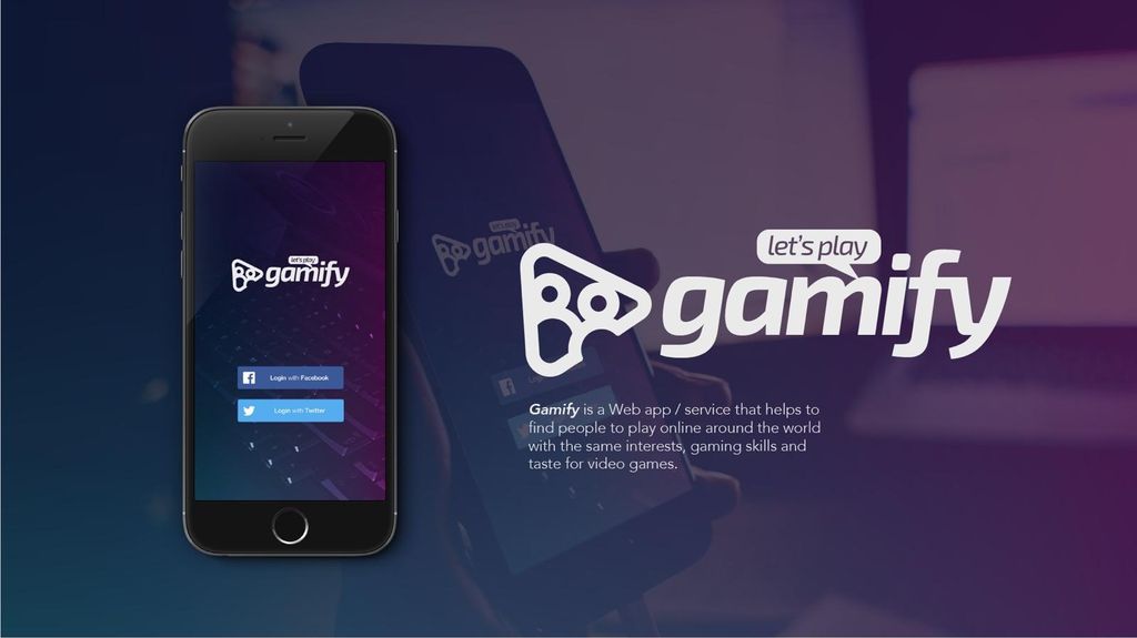 This is a Logo design for a Gamify application. Ga