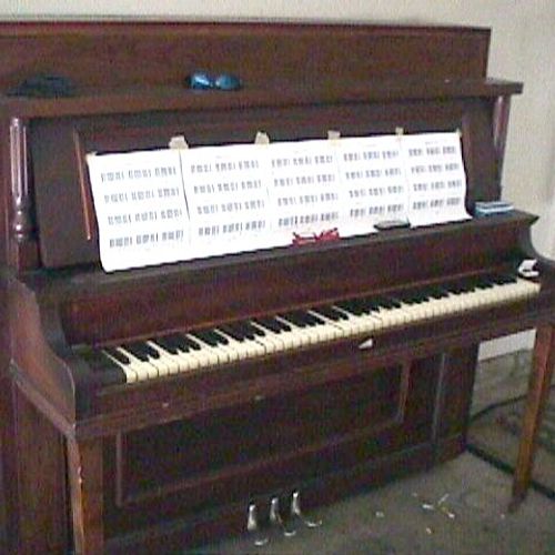 A upright piano bought at a second hand store (MIF