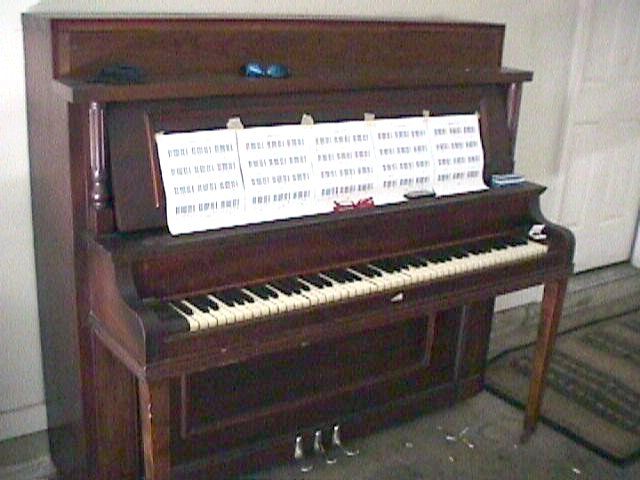 A upright piano bought at a second hand store (MIF