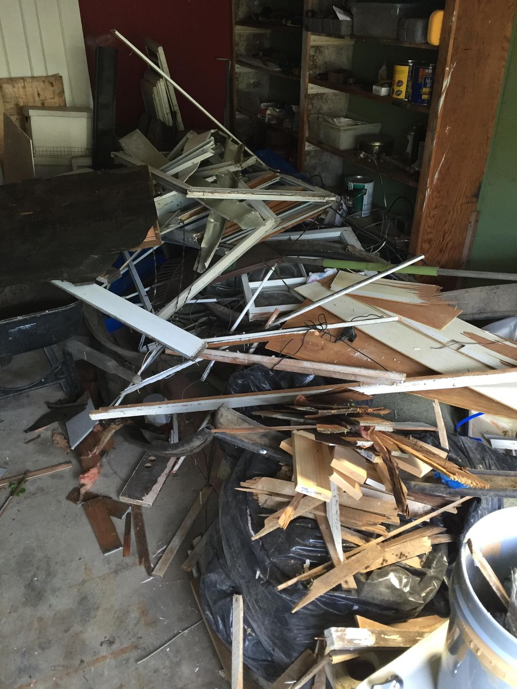 Recent construction debris removal job.