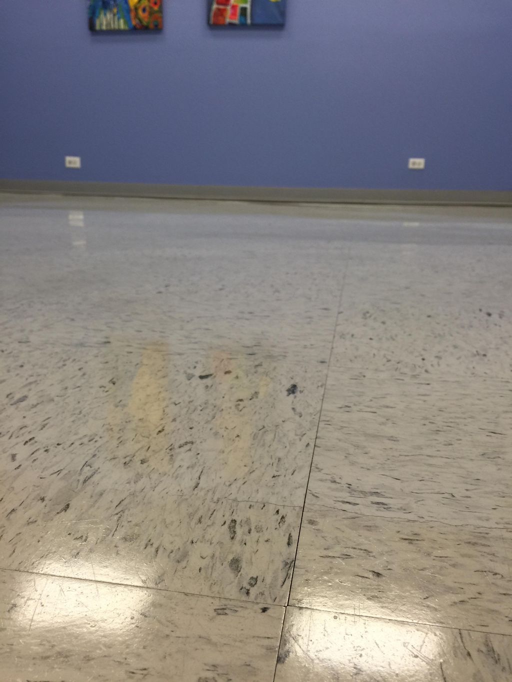 Freshly Waxed VCT Floor