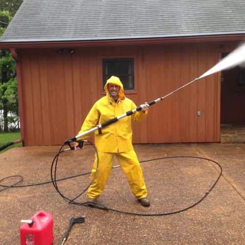 Getting crazy with the pressure washer