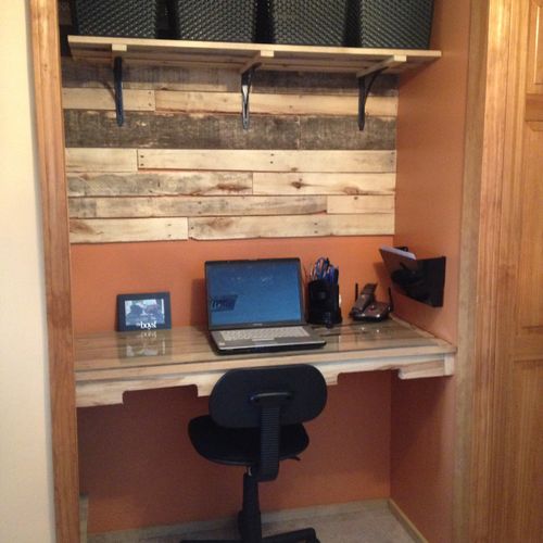 Closet Office
Created with used pallets