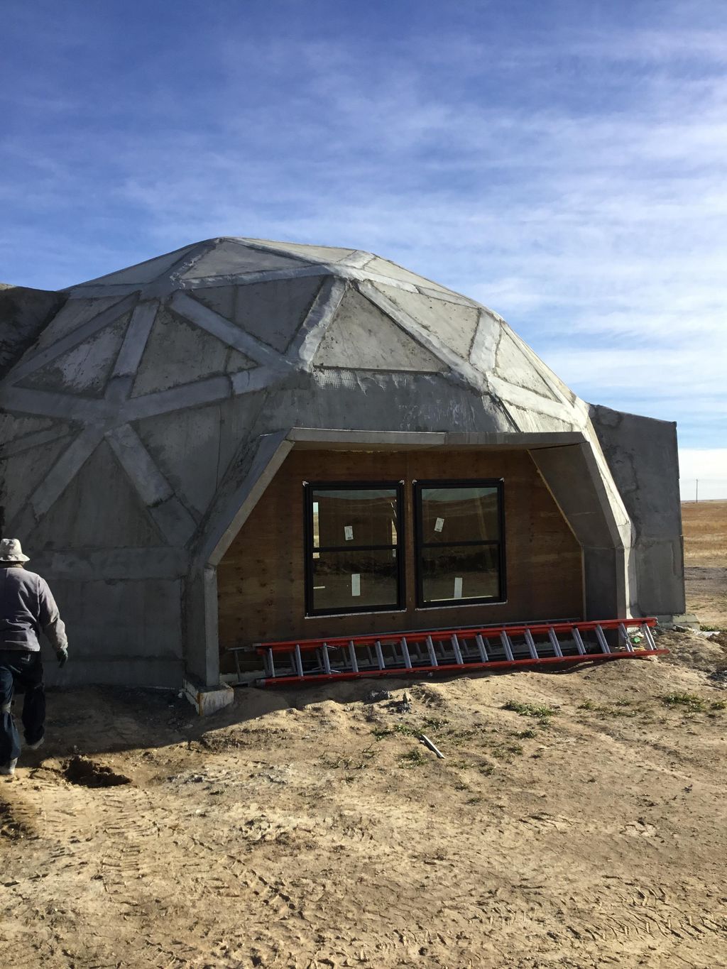 We're doing the plumbing on a geothermal dome hous