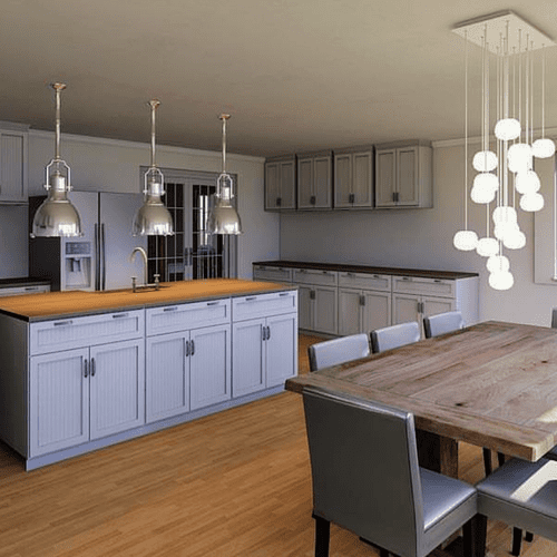 Gray kitchen design