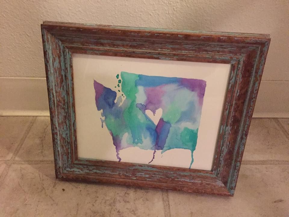 8x10" framed watercolor