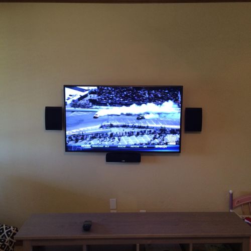Install your TV and Speakers on the wall for a cus