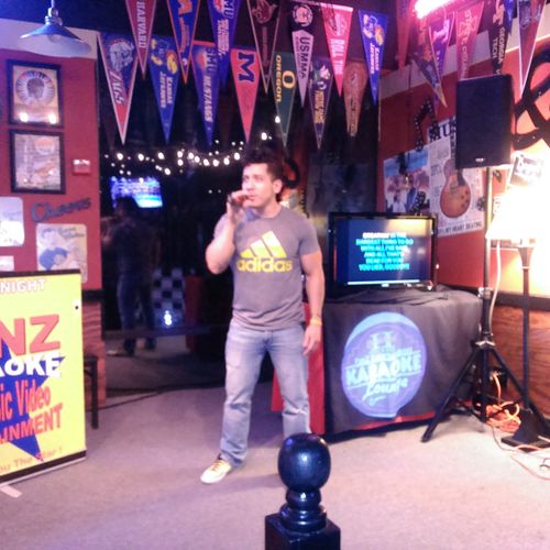 Rickie Singing at our Weekly DJ / Karaoke Show in 