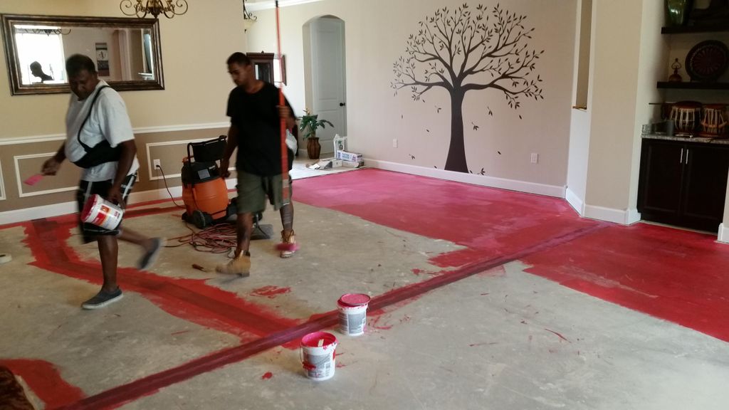Preparation of floor for tile installation