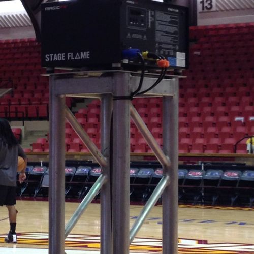 Indoor flame unit for Minor League Basketball Team