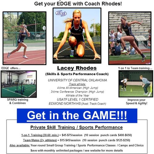 Lacey Rhodes
Track skills and sports performance
