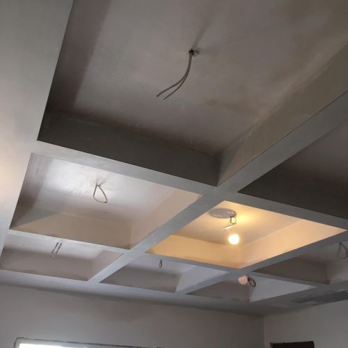 Custom all smooth ceiling Rosindale job