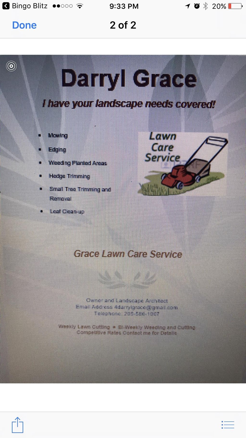Grace's lawn service