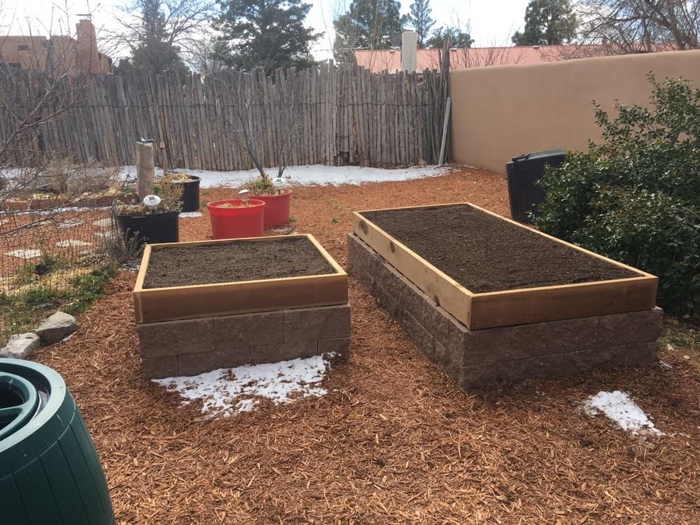 New raised beds done this February, ready for vegg