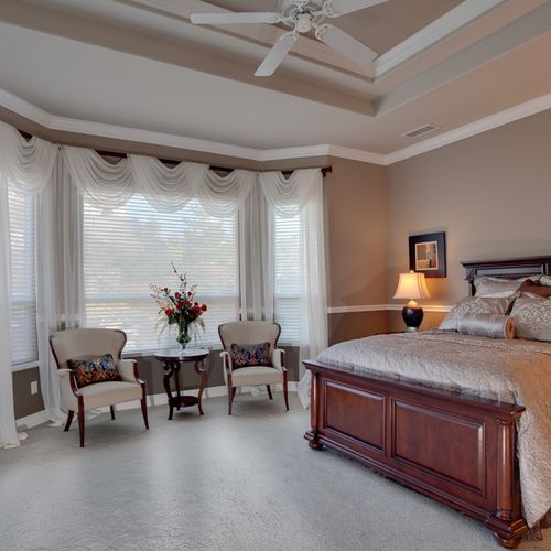 Master Bedroom Suite, custom bedding, window treat