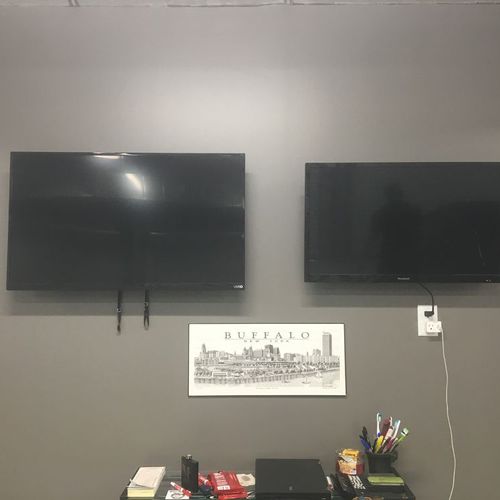 Dual TV mount for business customer