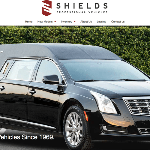 Here is a custom-built website for MyHearse.com, a