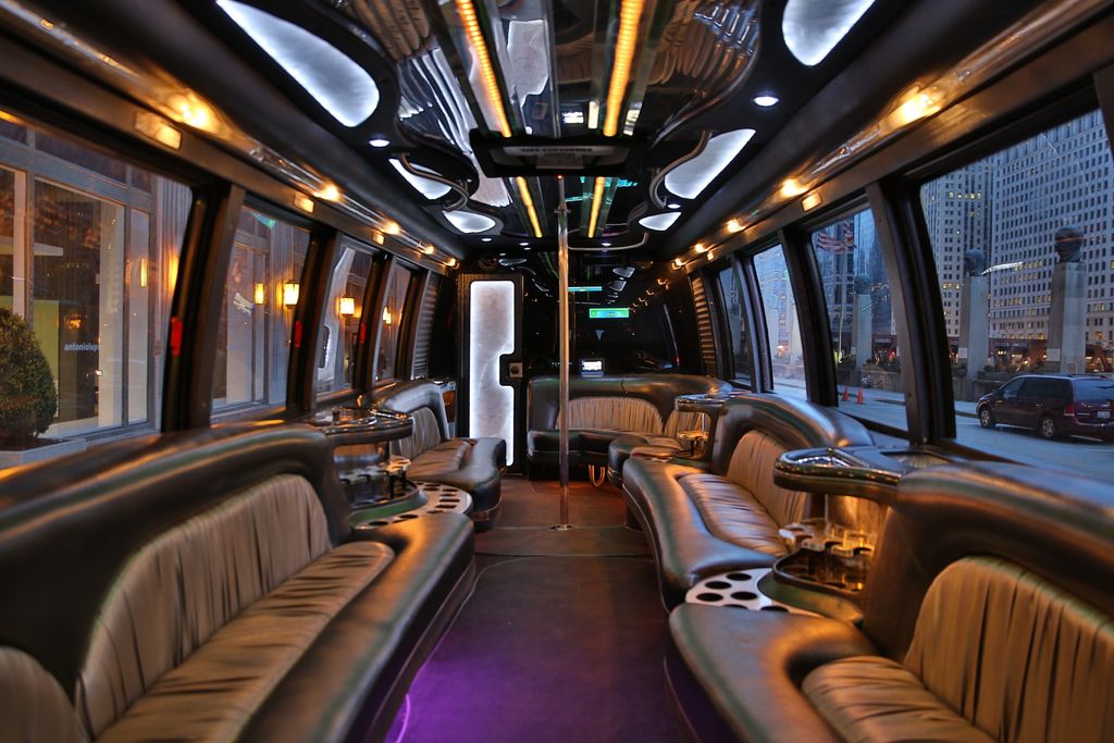 limo party bus with washroom