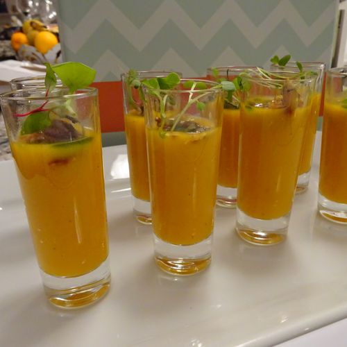 Vanilla Bean Butternut Squash Shooters with spiced