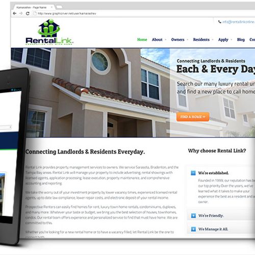 Rental Link: A Property Management website design,
