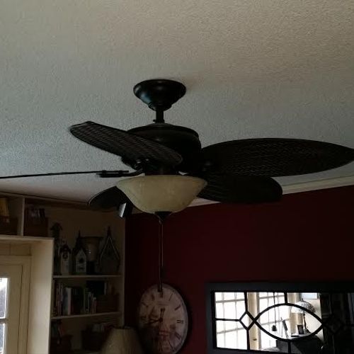 Customer wanted a remote controlled ceiling fan in