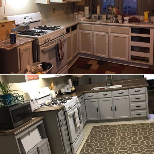 I redid my moms whole kitchen in one weekend!