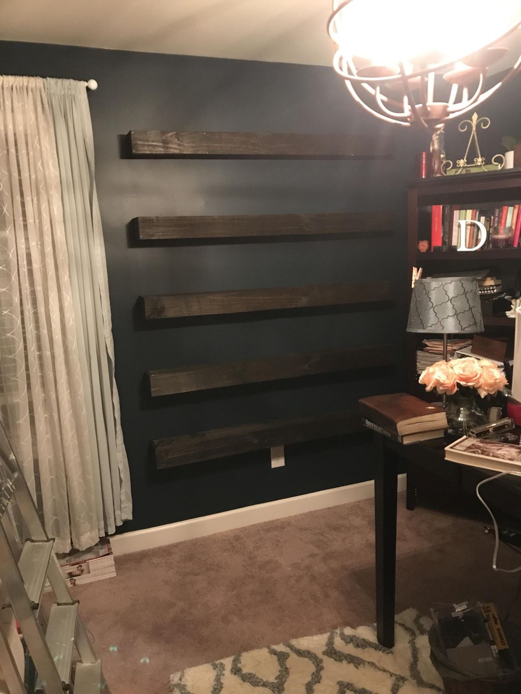 After installing shelves