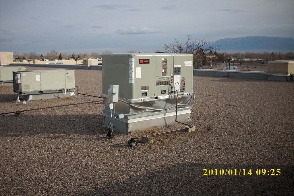 Commercial package unit install.