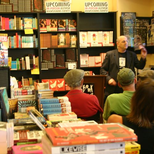 At Book Soup in West Hollywood, performing section
