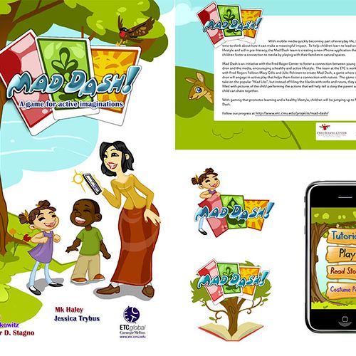 Branding and app work done for a children's intera