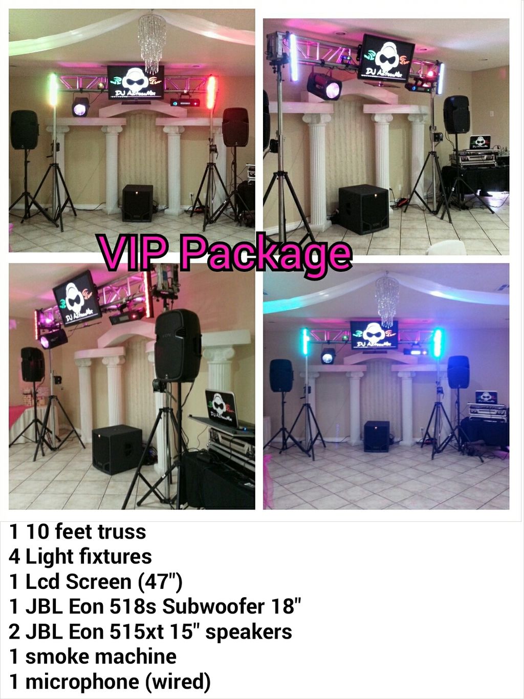 The VIP Package is our smallest most affordable pa