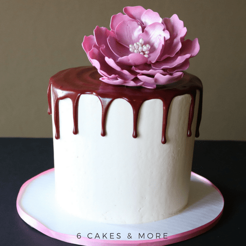Drip Cake with Sugar Flower