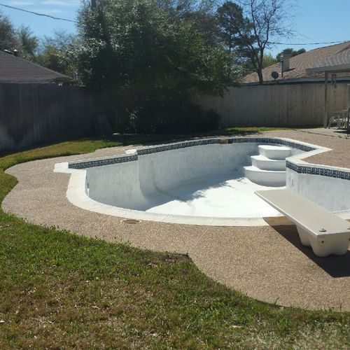 Complete pool demo and removal
before