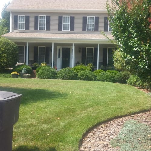 An example of a residential mowing and edging job.