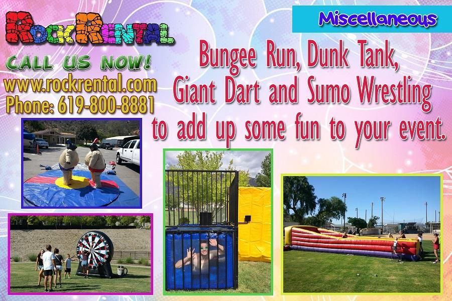 Want to entertain your guests?! Rent our party ite