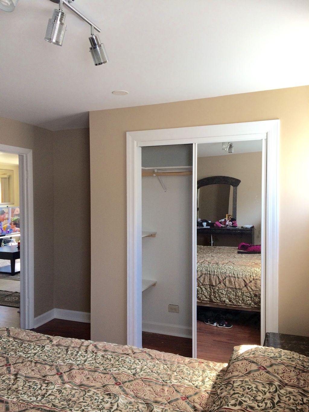 paint and closet building in that bedroom 