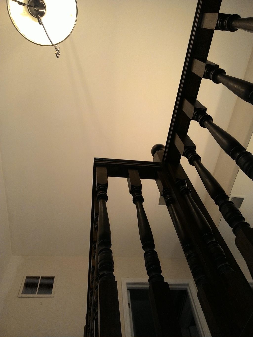 Above stairs ceiling repair After