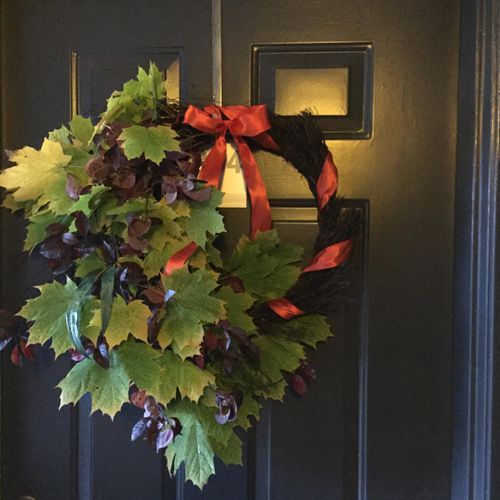 Door Wreath I made for client Oct. 2018