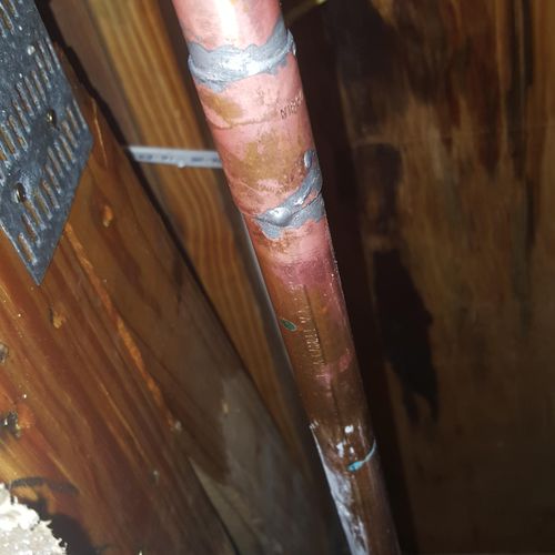 3/4 copper water line fixed 