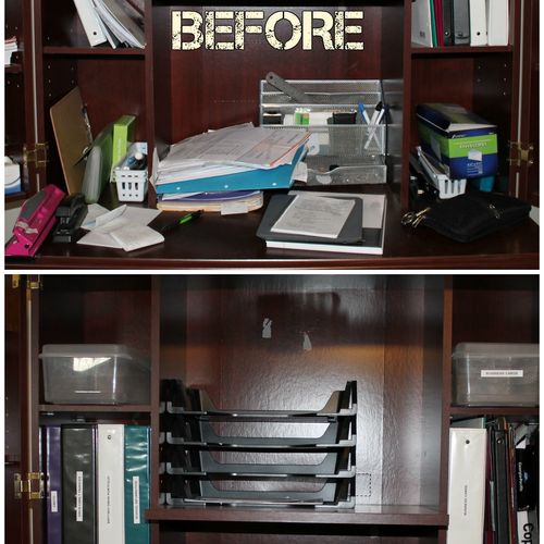 Before and after of Desk
